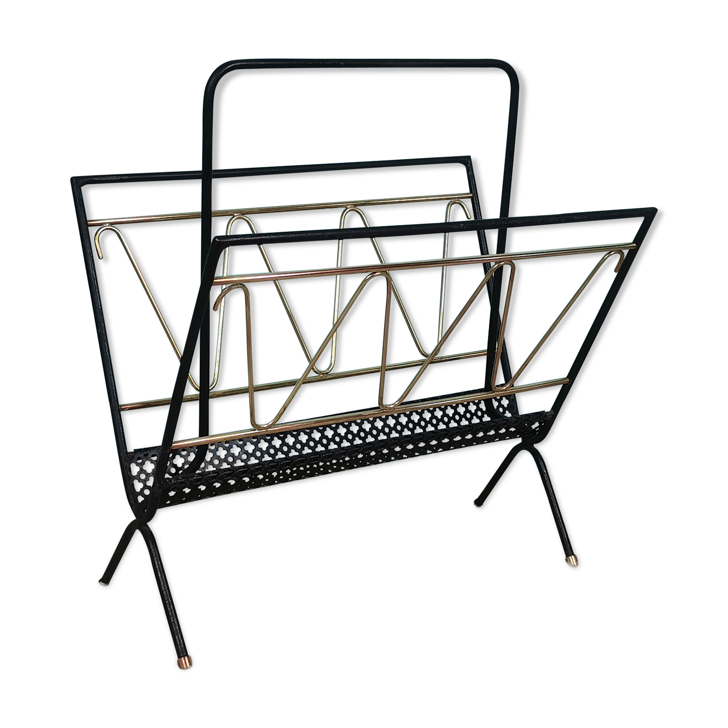 Metal and brass magazine holder