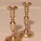 Pair of brass candle holders from the 50s