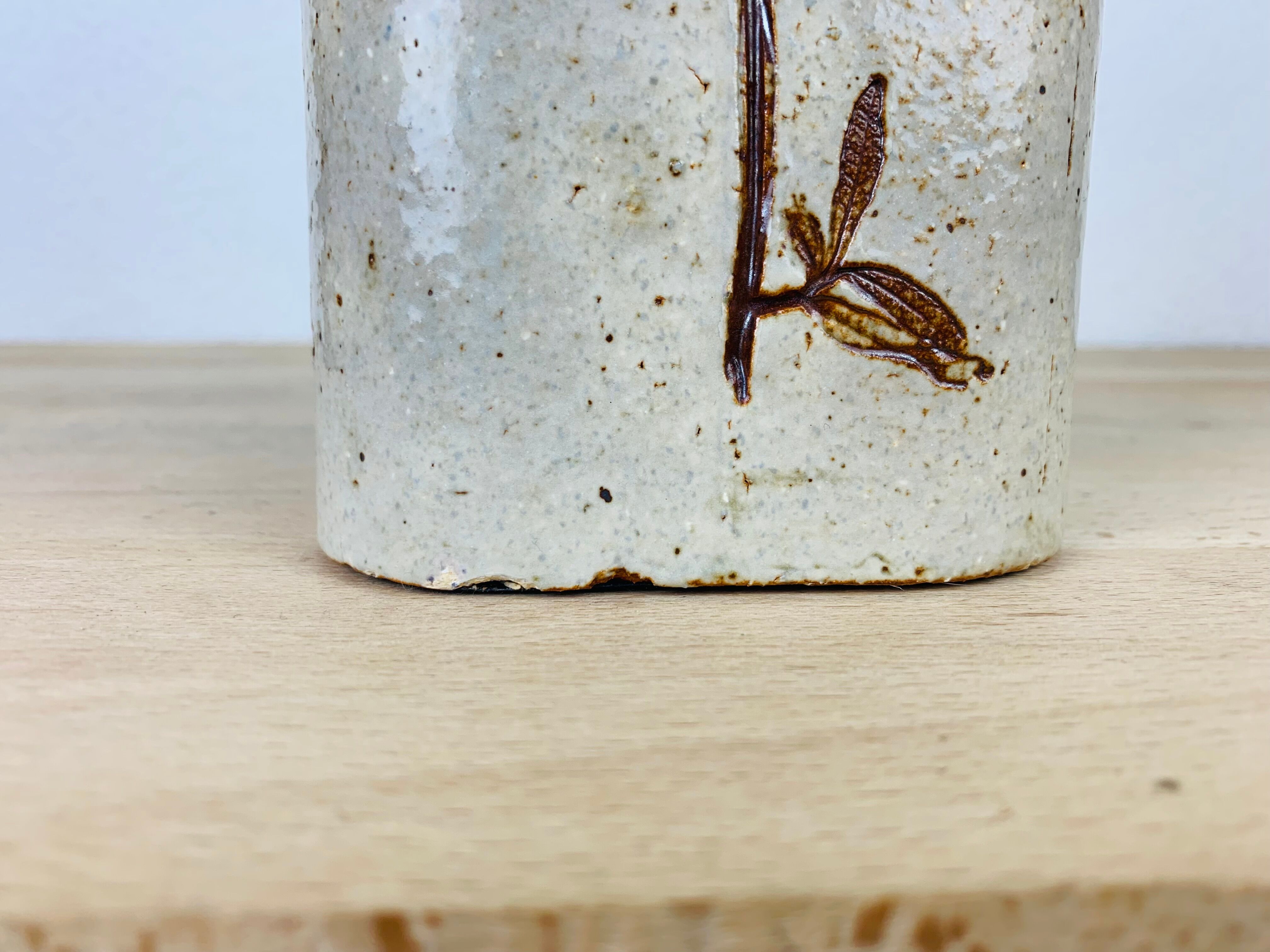 Herbarium vase by Raymonde Leduc in Vallauris 25 cm