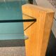 Vintage beech and glass coffee table