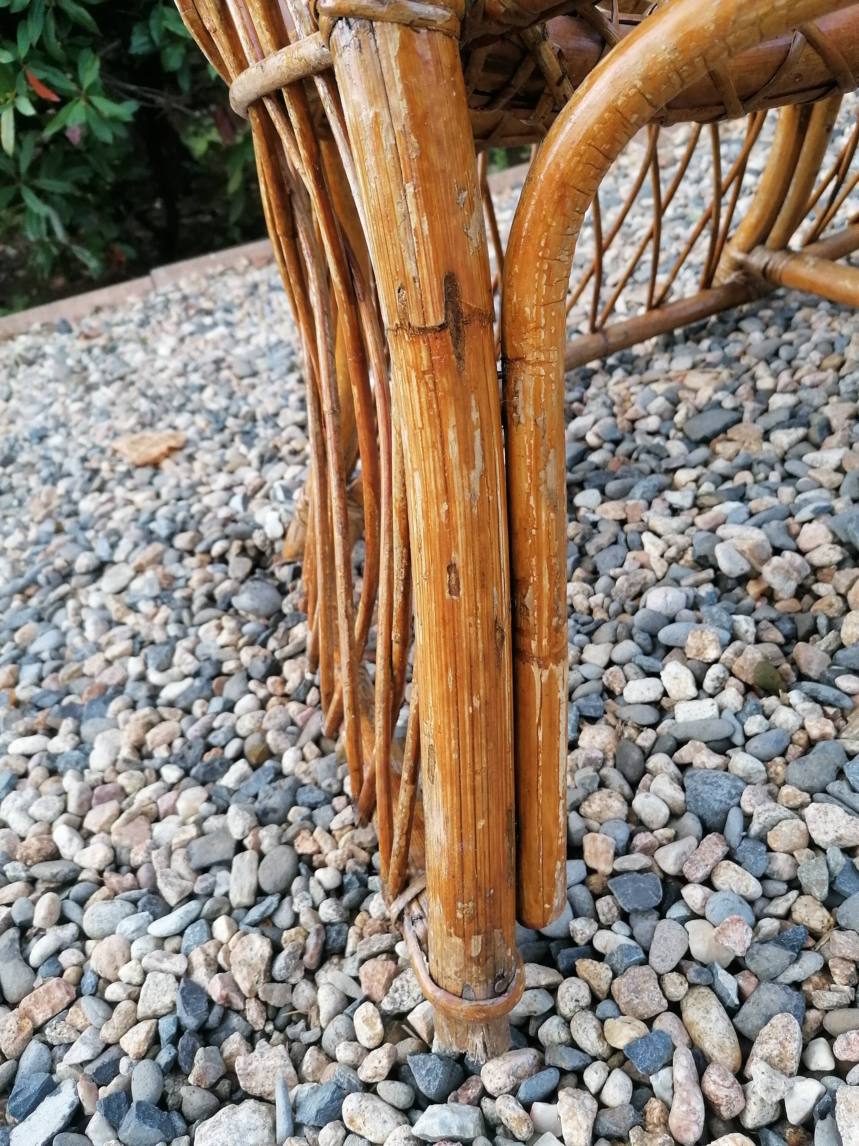 Pair of bamboo sofas