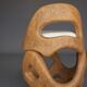 Chaise d'appoint en bois de palmier sculpté à la main, années 1970