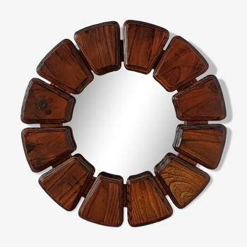 Brutalist elm mirror 52cm