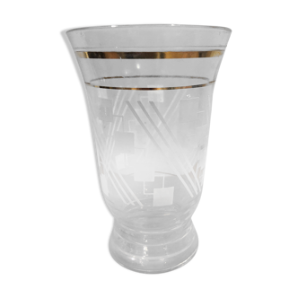 Vase en verre des années 50