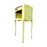 Bedside Louis XV patinated yellow and red