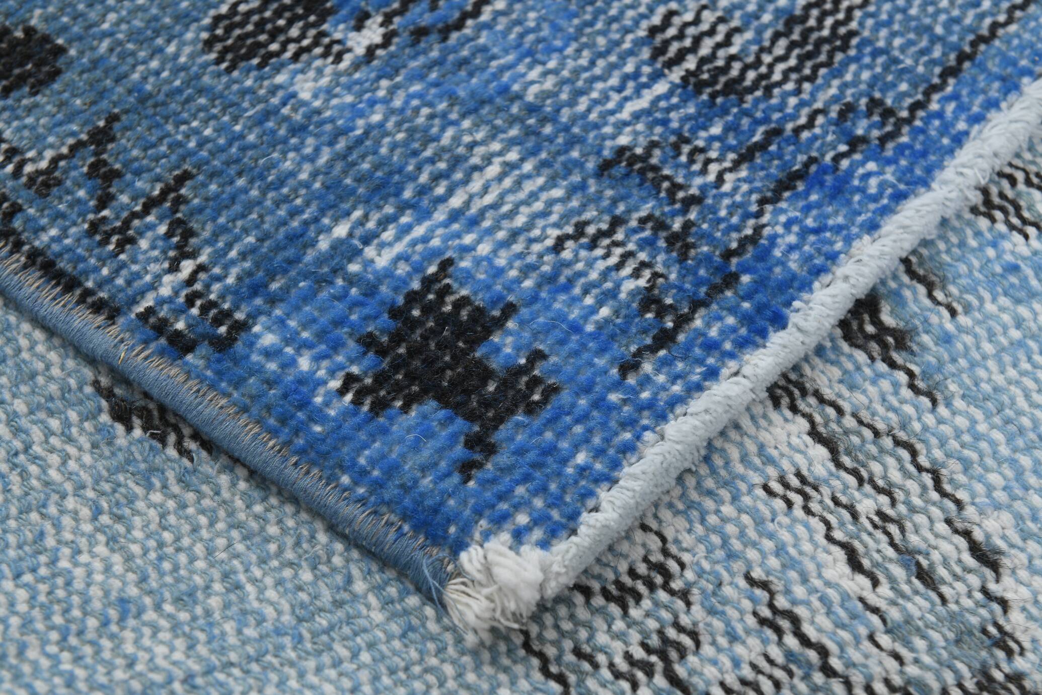 5x8 Shades Of Blue Soft Pastel Vintage Rug, 155x252Cm SK 4004