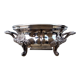 Antique silver-plated metal tealight with vine branch decoration
