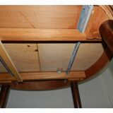 Scandinavian round extensible table rosewood wooden