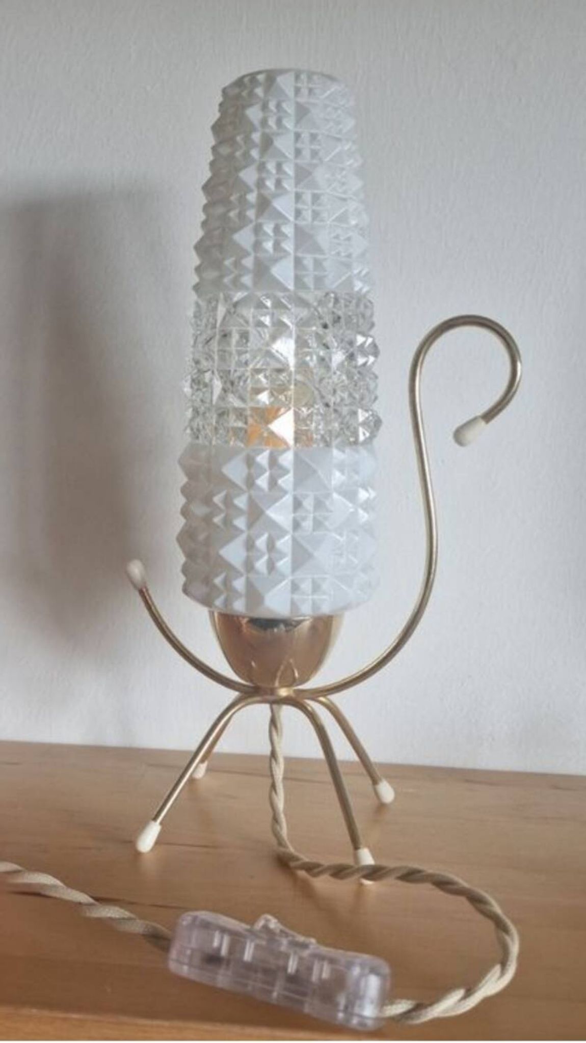 Restored 1950s bedside lamps