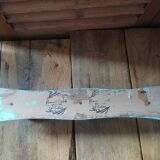 Patinated wooden coat rack 3 hooks