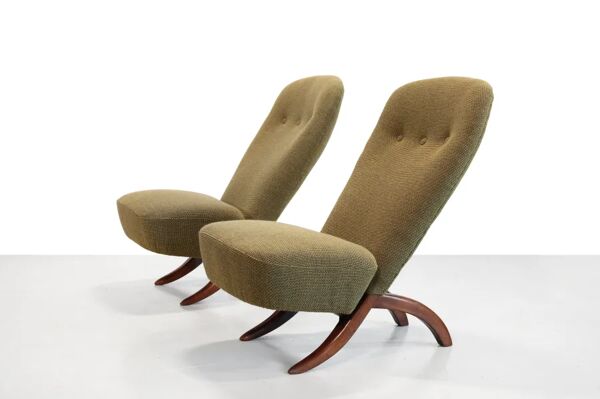 Ensemble de deux chaises Congo par Theo Ruth pour Artifort, 1960
