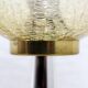 Lampe de table pied tulipe et verre craquelé doré