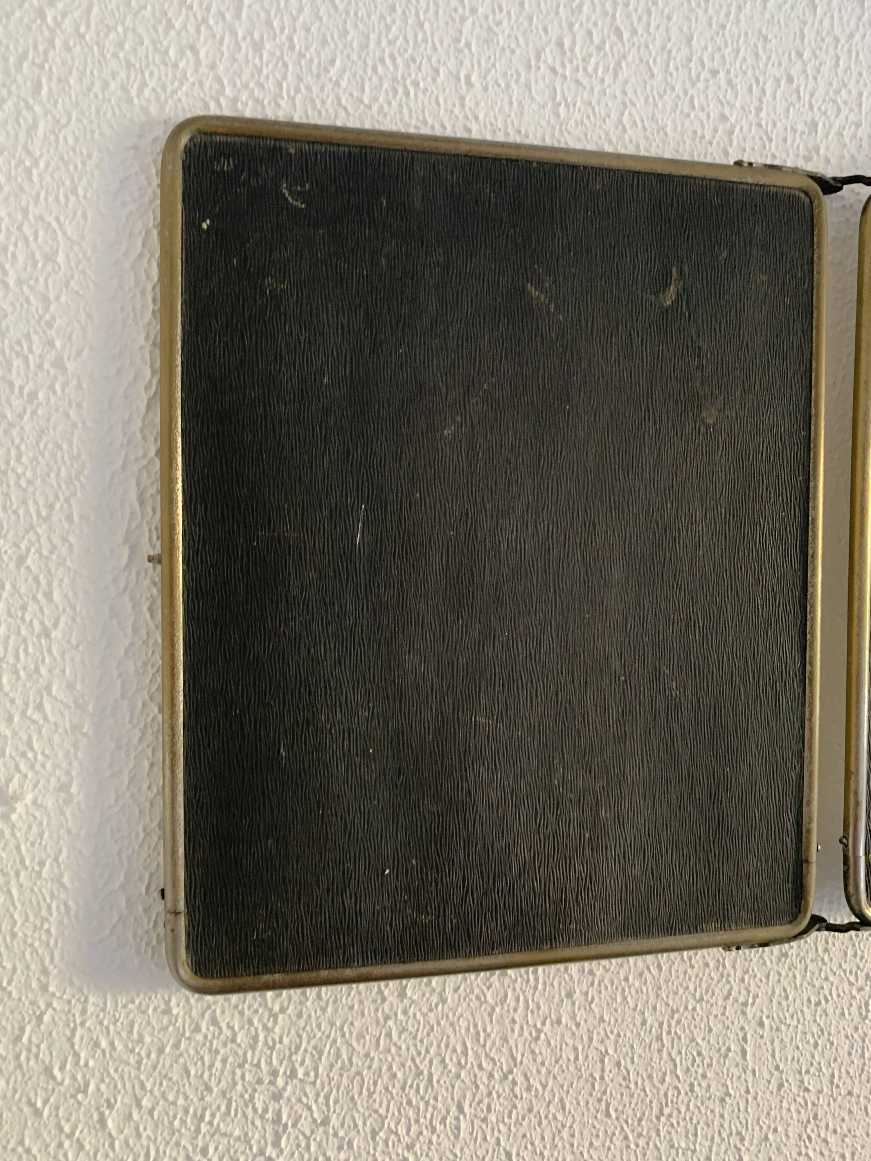 Vintage 1930s barber's triptych mirror Le Solide Paris - 33 x 86 cm