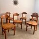 Lot de 6 chaises en pin massif design scandinave Reiner Daumiller vintage années 70
