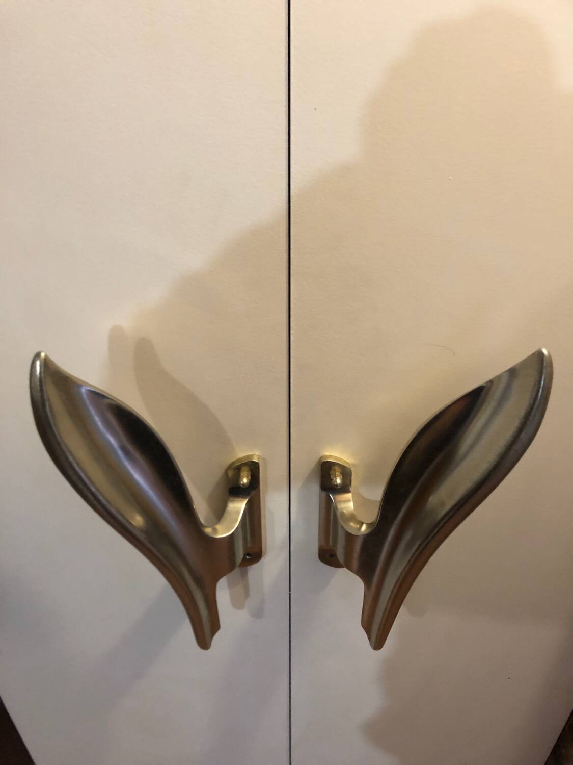 Pair of cast aluminum door handles