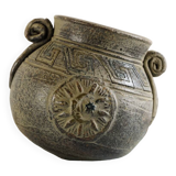 Greek terracotta vase, bronze patina