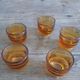 Set of 5 amber egg cups