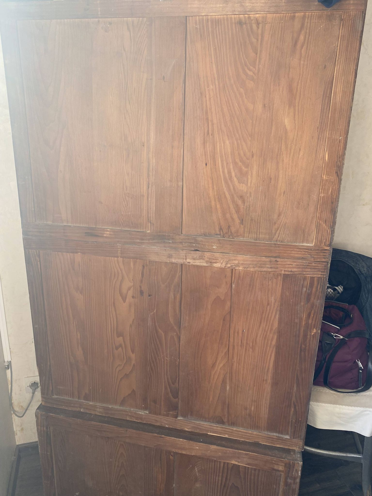 Antique tradesman's cabinet with 12 flap drawers + oak niche - 1930s