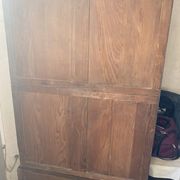 Antique tradesman's cabinet with 12 flap drawers + oak niche - 1930s