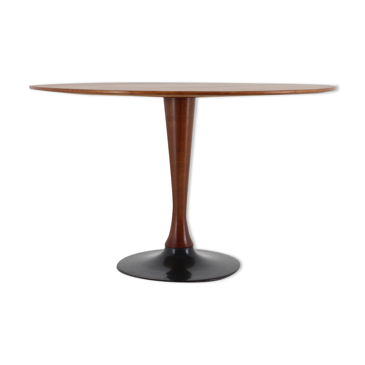 1970s Teak Round Dining Table, Czechoslovakia
