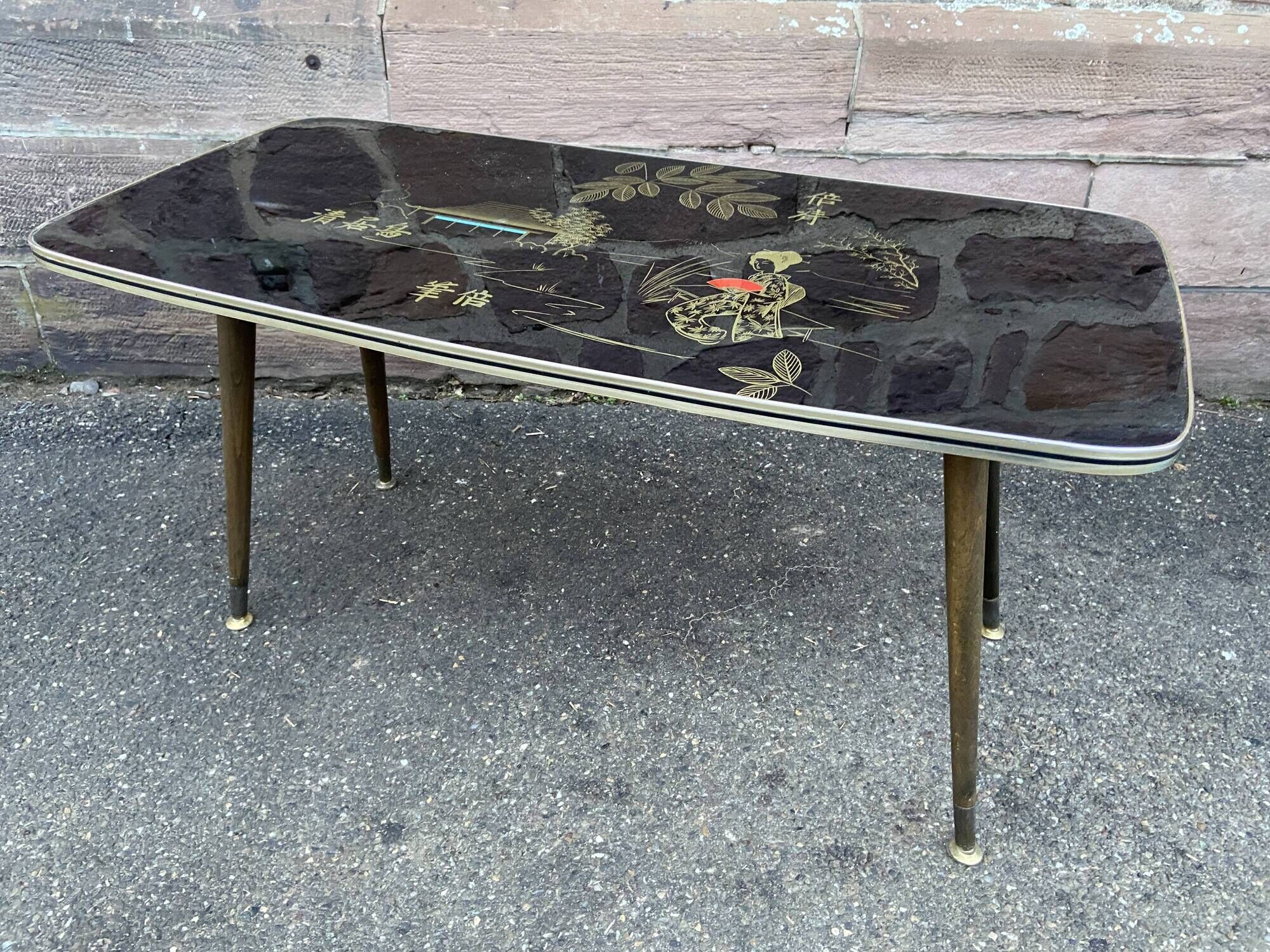 Coffee table cocktail japanese 1960 french vintage design 1960
