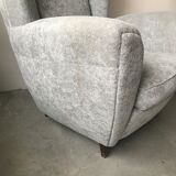 Pair of italian armchairs in velvet