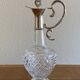 Glass and silver metal ewer