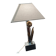 Lampe ancienne vintage métal chromé et bronze doré