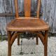 Set of 8 vintage bistro chairs, 50s, 60s, dark oak.
