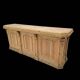 Bistro counter with a Hungarian point design.