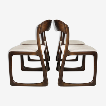 Set of 4 sled chairs Baumann 1967 edition