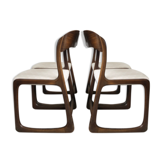 Set of 4 sled chairs Baumann 1967 edition