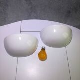 Half basin ceramic wall lights 1970