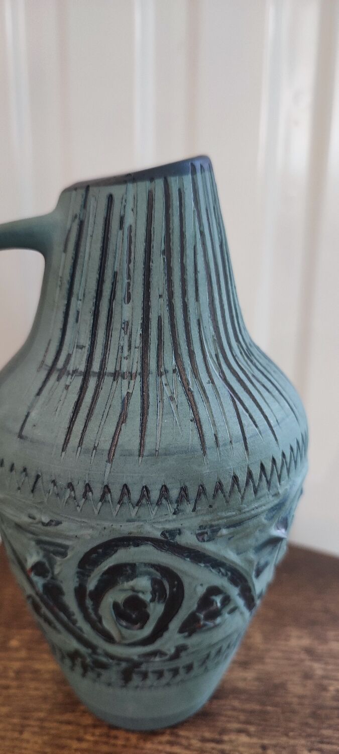 Vintage terracotta pitcher vase