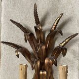 Vintage Italian ear of wheat wall light