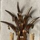 Vintage Italian ear of wheat wall light