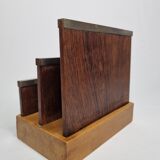 Art Deco letter carrier in precious wood and metal