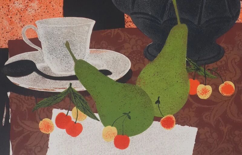 Yves Ganne: Tea Time, original signed lithograph