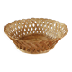 Round openwork basket vintage wicker
