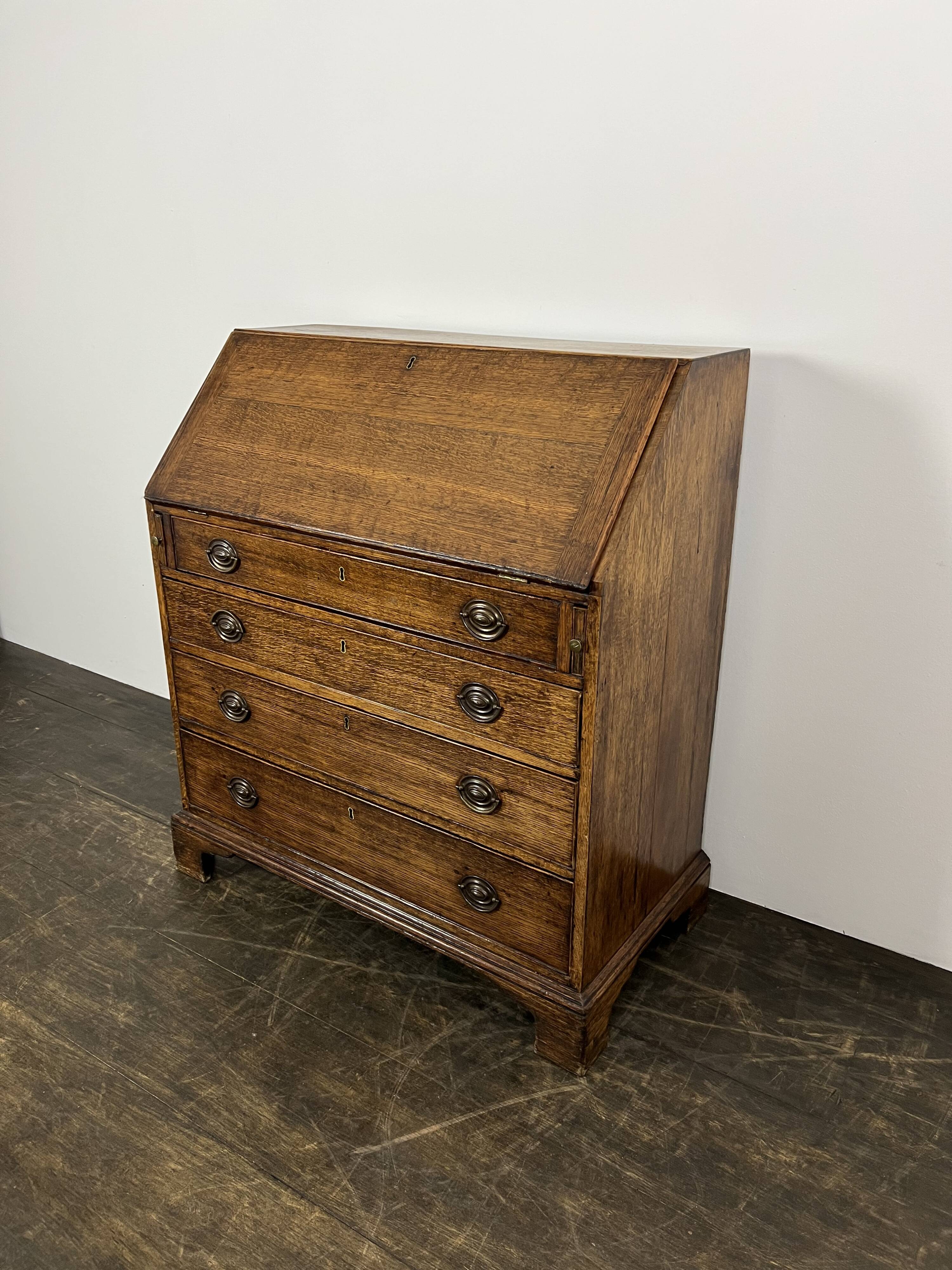 English oak writing desk