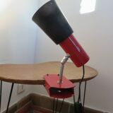 Italian clamp wall lamp with double chrome ball joint 1970