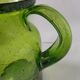 Bubble glass pitcher in the style of Biot or Empoli.