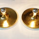 Pair of golden wall lights Flush Lights, Germany 1970s
