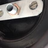 Long porthole wall lamp in glass and bakelite industrial style