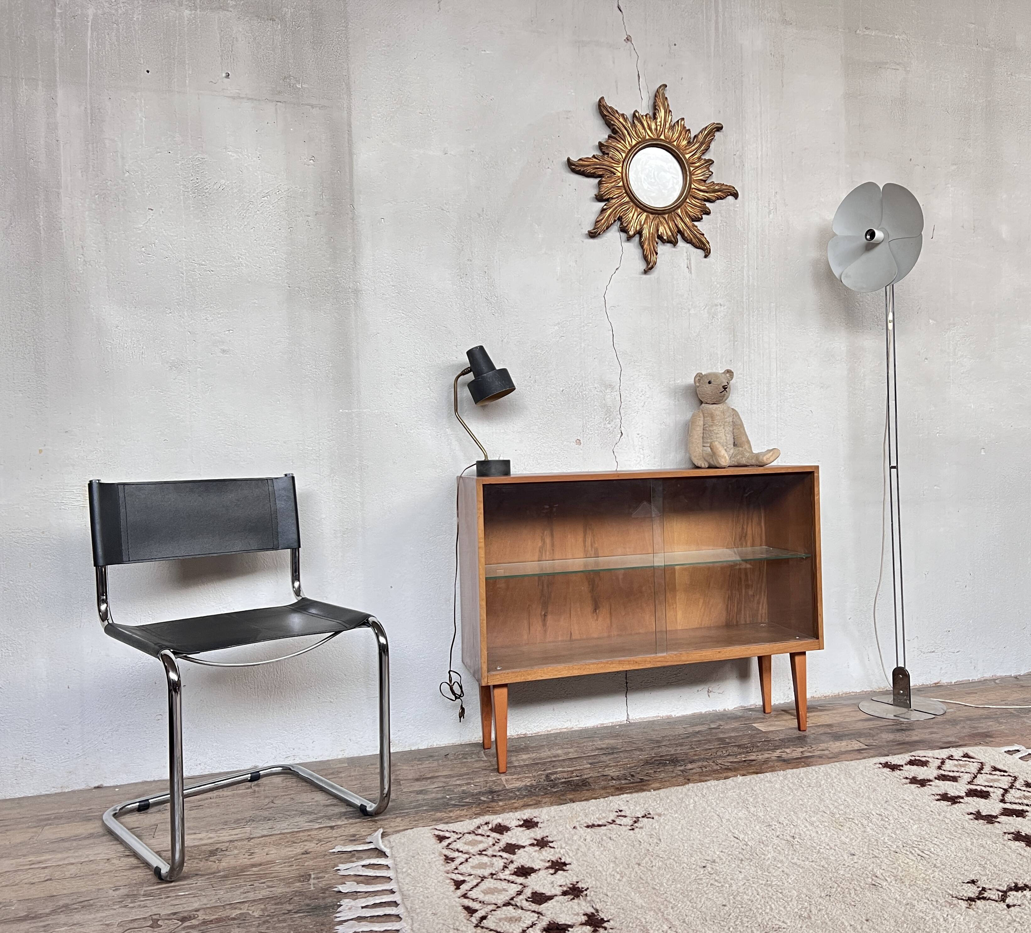 Vintage oak bookcase shelf 1950
