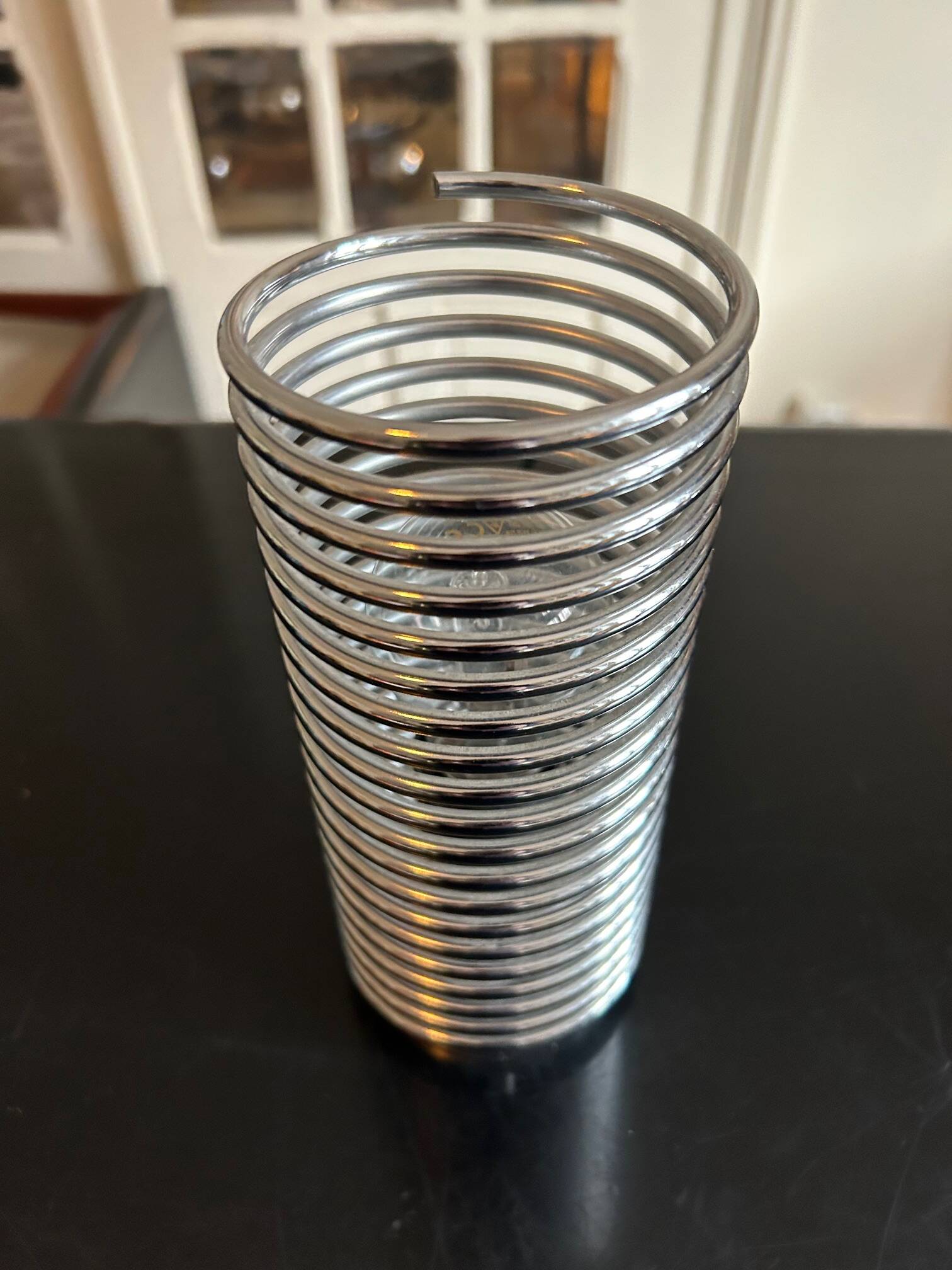 Chrome steel spring lamp