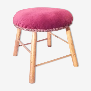 Old stool pads velvet red