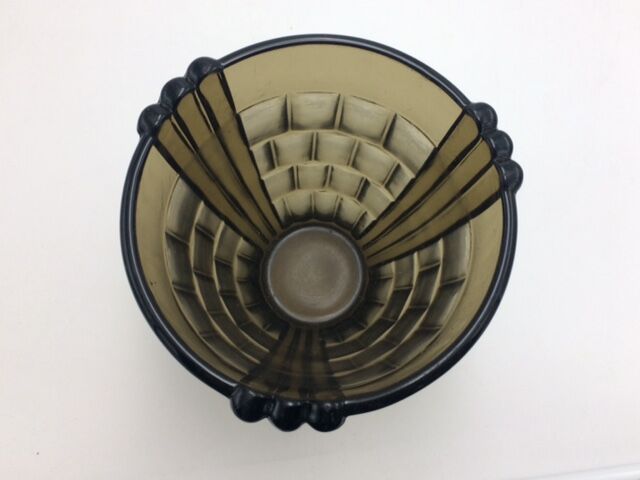 Art deco moulded glass vase