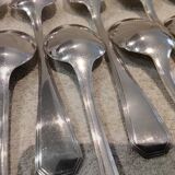 12 silver-plated soup spoons by Christofle America