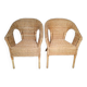 Paire de fauteuils rotin vintage